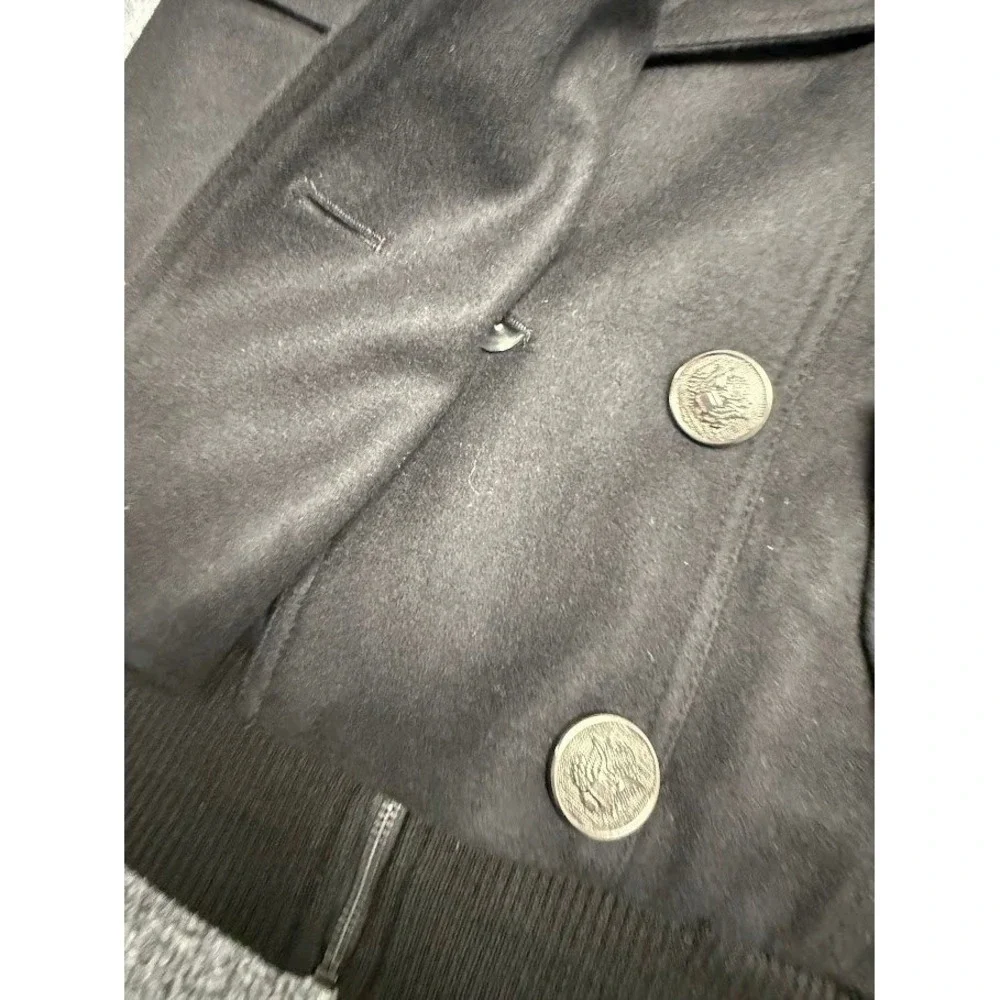 VTG Robert Philippe Women's Small Black Double Breasted Wool Blend Jacket NEW - Picture 7 of 14